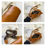 Vintage Cylinder Shoulder Bag Chain Handbag