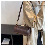 Vintage Cylinder Shoulder Bag Chain Handbag