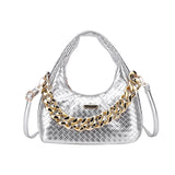 Y2K Leather Crossbody Bag w/ Chain Handle