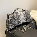 Snake Pattern Chain Messenger Bag Shoulder Bag