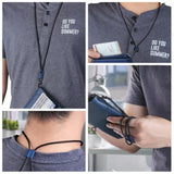 Leather Passport Wallet Travel Organizer Neck Holder
