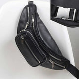 Women Men Waist Bag PU Leather Belt Waterproof Pack Phone Hip Bag