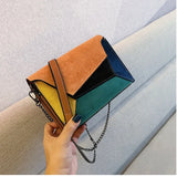 Autumn Frosted Shoulder Bag Crossbody Handbag Square Purse