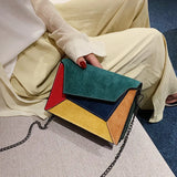 Autumn Frosted Shoulder Bag Crossbody Handbag Square Purse