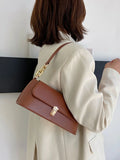 Women's Top Handle Shoulder Bags Pu Leather Solid
