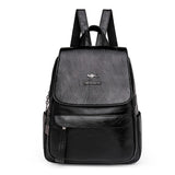 Women Multifunction Shoulder Bags Leather School Bags for Teenage Girls