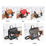 Women Leather Backpacks School Bag for Teenager Girls Travel Bag