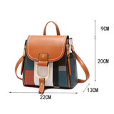 Women Leather Backpacks School Bag for Teenager Girls Travel Bag