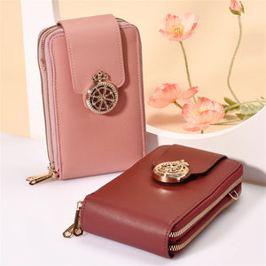 Pu Leather Wallet Purse Women's Phone Shoulder Bags