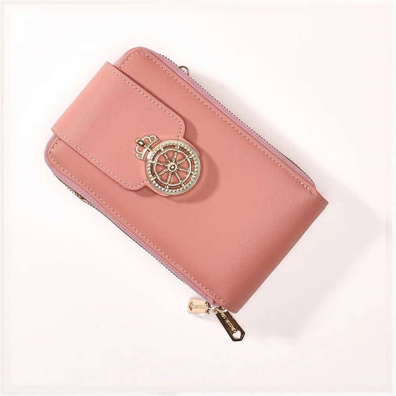 Pu Leather Wallet Purse Women's Phone Shoulder Bags