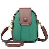 Women's Leather Crossbody Shoulder Bag with Phone Pouch