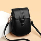 Small PU Leather Crossbody Bag for Women, Solid Color Shoulder Messenger Purse