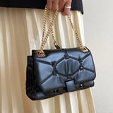 Rivet Thread Handbags for Women Messenger Shoulder Bag
