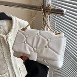 Rivet Thread Handbags for Women Messenger Shoulder Bag