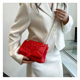 Rivet Thread Handbags for Women Messenger Shoulder Bag