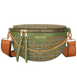 Women's Chain Fanny Pack Waist Bag Sling Shoulder Crossbody Bag