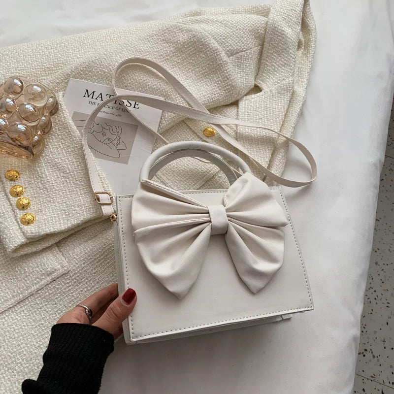 Big Bowknot Shoulder Bag Square Crossbody