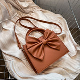 Big Bowknot Shoulder Bag Square Crossbody