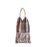 Braided Crochet Net Bag Women Casual Woven Travel Beach Tote Handbag