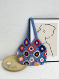 Braided Crochet Shoulder Bag Ethnic Style Large Capacity Beach Bucket Purse
