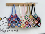 Braided Crochet Shoulder Bag Ethnic Style Large Capacity Beach Bucket Purse