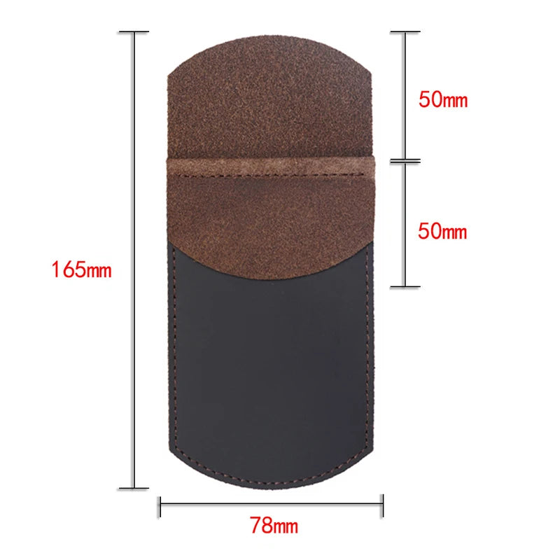 Leather Pen Pocket Wallets for Women Men Stationery Protecter Cover Bags