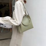 Yellow Bucket Shoulder Bag Large Tote Bags Women Handbags