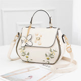 Embroidered Shoulder Bag Women's Handbag Tote Purse Crossbody