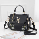 Embroidered Shoulder Bag Women's Handbag Tote Purse Crossbody