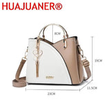 Women's Leather Shoulder Bag Heart Pendant Totes Bag