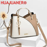 Women's Leather Shoulder Bag Heart Pendant Totes Bag