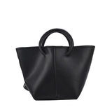 Matte Leather Bucket Bag Large Tote Women Shoulder Crossbody Handbag