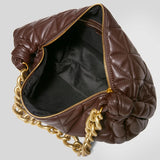 Thick Chains Women Shoulder Bags Diamond Lattice Handbags Lady Small Tote Bag