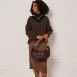 Thick Chains Women Shoulder Bags Diamond Lattice Handbags Lady Small Tote Bag