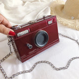 Camera Shape Box Bags for Women Chains Shoulder Messenger Bags