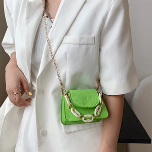 Solid Messenger Bag Women's Summer Mini Square Tote Bag