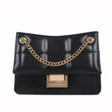 Chain Strap Shoulder Bag Women Crossbody PU Leather Lady Purse Handbag