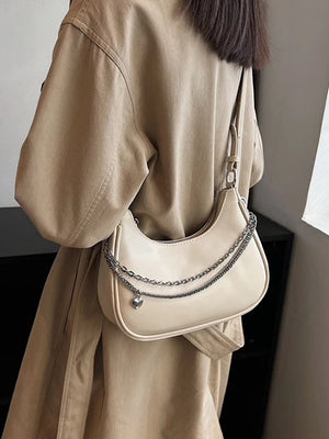 Chain Underarm Women's Shoulder Bag Pu Leather Handbags for Women