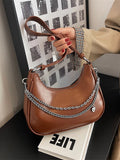 Chain Underarm Women's Shoulder Bag Pu Leather Handbags for Women