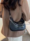 Chain Underarm Women's Shoulder Bag Pu Leather Handbags for Women