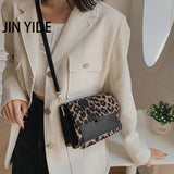 Leopard PU Leather Crossbody Bag for Women Travel Handbag