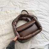 Cotton Space Bags for Women Down Padded Quilted Shoulder Crossbody Bag