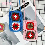Crochet Mini Flower Shoulder Bag Women Crossbody National Style Purse