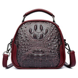 Crocodile Leather Handbag for Women Casual Shoulder Crossbody Bag