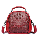Crocodile Leather Handbag for Women Casual Shoulder Crossbody Bag