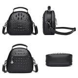 Crocodile Leather Handbag for Women Casual Shoulder Crossbody Bag