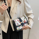 Crocodile Pattern Women Handbag Flap Pu Leather Messenger Bag