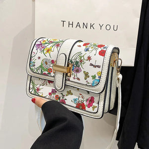 Crocodile Pattern Women Handbag Flap Pu Leather Messenger Bag