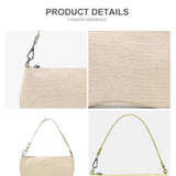 Crocodile Pattern Women Handbag Large Capacity Shoulder Bag