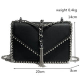 Small Square Crossbody Bag for Women PU Leather Chain Shoulder Messenger